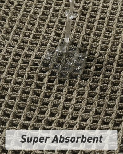 Upgraded Waffle Bath Mat Runner Absorbent Non Slip Bathroom Mat, 2' x 5'