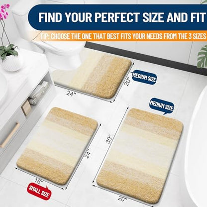 OLANLY Bathroom Runner Rug 44x24, Extra Soft Absorbent Microfiber Bath Rugs