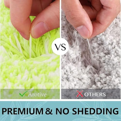 Arotive Microfiber Bathroom Rugs, Shaggy Soft Absorbent Bath Rug, 30x20