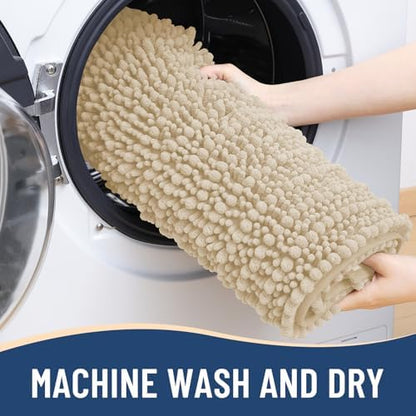 Arotive Bathroom Rugs Mat 36x24, Soft Absorbent Chenille Shaggy Bath Mat