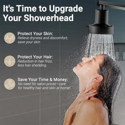 Filtered Shower Head, Shower Head with Filters for Healthy Hair & Skin