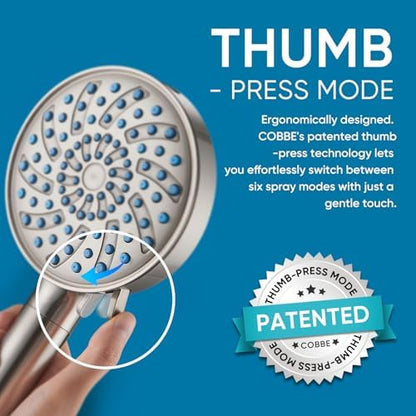 Cobbe Filtered Shower Head with Handheld, Water Softener for Hard Water