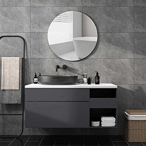 12'' Round Wall Mirror Tiles Self Adhesive Circle Mirror for Wall