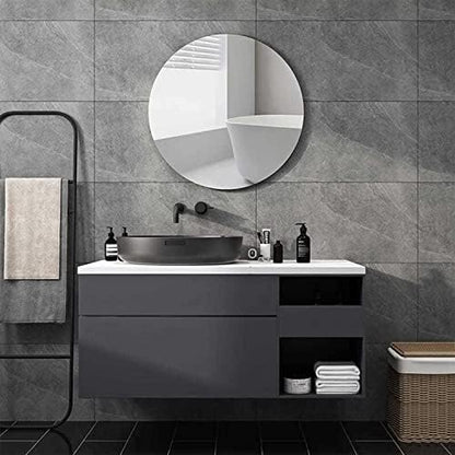 12'' Round Wall Mirror Tiles Self Adhesive Circle Mirror for Wall