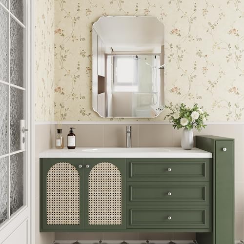 24x32 Inch Bathroom Mirrors for Over Sink, Frameless Mirrors for Wall