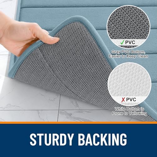 OLANLY Memory Foam Long Bathroom Rugs Runner 59x24, Super Soft Absorbent
