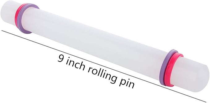 ScivoKaval Marshmallow Fondant Cake Decorating Hand Tool 12 Pcs 5 Sets Sugarcraft Gumpaste Icing Smoother Rolling Pin Trimmer Cutter Embosser Flower Scissor Modelling Accessories Supplies Kit Purple