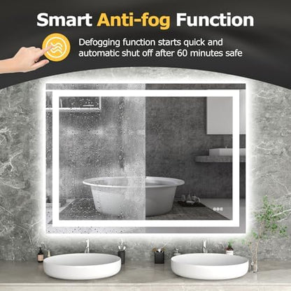 Hivone 48"X36" LED Bathroom Mirror with Lights, UL Listed
