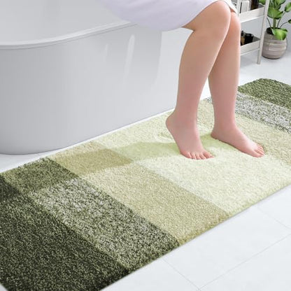 OLANLY Bathroom Runner Rug 70x20, Extra Soft Absorbent Microfiber Bath Rugs