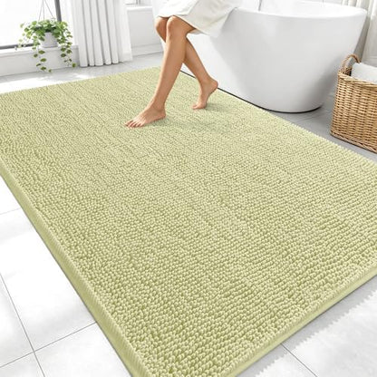 OLANLY Large Bathroom Rugs 70x46, Extra Soft Absorbent Chenille Bath Rugs