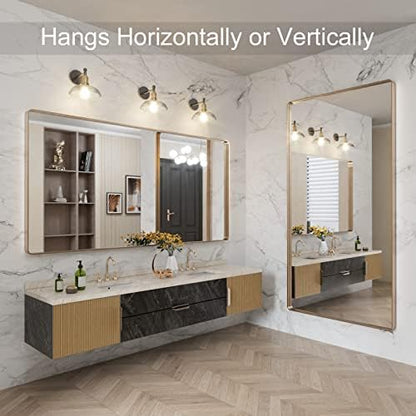 LOAAO 72"X36" Gold Bathroom Mirror