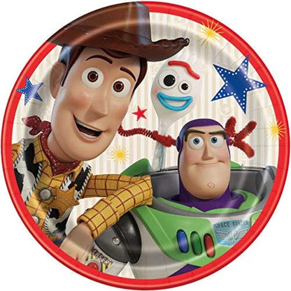 Unique Toy Story Birthday Party Supplies Bundle Pack includes 24 Lunch Paper Plates