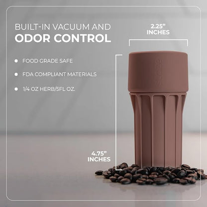 Staze Air Tight Smell Proof Container (148ml) – Vacuum Seal Jar - Waterproof Food Storage Canister, Portable Small Smell Proof Jar for Coffee, Herb, Spice & Gummies - (COSMIC TRIO)