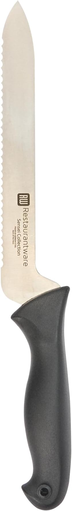 Restaurantware Sensei Back of the Haus - 8-inch Offset Bread Knife - Professional Chef's Kitchen Knife - Durable German Steel - Stain Resistant - With HACCP Coding For Food and Allergen Safety