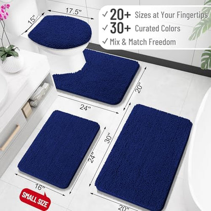 OLANLY Bathroom Rugs 34x21, Extra Soft Absorbent Chenille Bath Rugs