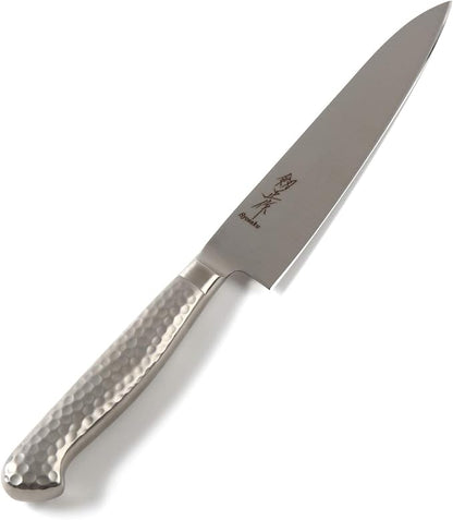 Japanese Petty Knife INOX AUS-8A Stainless Steel Integrated Handle, 6-inch (150mm)
