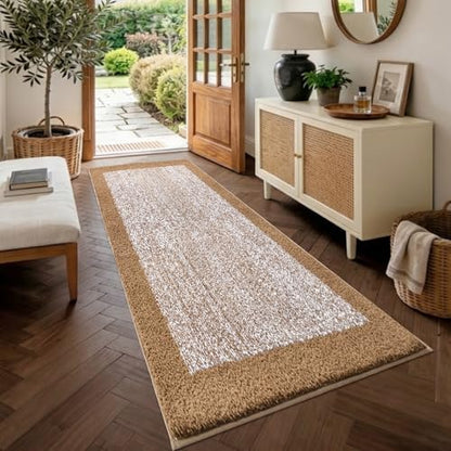 70x24 Long Bathroom Rugs Non Slip Washable, Soft Absorbent Bath Mat Coffee