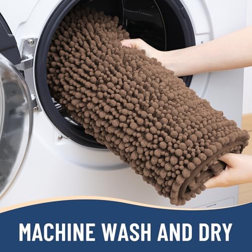 Arotive Bathroom Rugs Mat 36x24, Soft Absorbent Chenille Shaggy Bath Mat