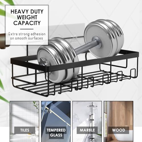 Clara Clark Bathroom Accessories Set - 27PC Bathroom Set with Adhesive Corner Shower Caddy Hanging, Bathroom Sets with Shower Curtain and Rugs, Ombre Sage Green Shower Curtain Set with Trash Can
