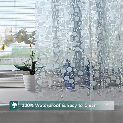 Shower Curtain Liner, 100% Waterproof Peva Shower Curtains with 3 Duty Heavy Bottom Magnets and 12 Rust Proof Grommets, 72x72 Weighted Shower Liner for Shower Stall, Bathtubs