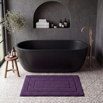 GRANNY SAYS Purple Bathroom Rug 32" x 20", Non-Slip Microfiber Bath Mat