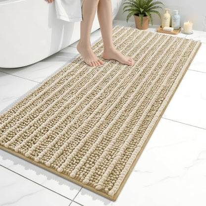Arotive Bathroom Rugs Mat 47x24, Soft Absorbent Chenille Shaggy Bath Mat