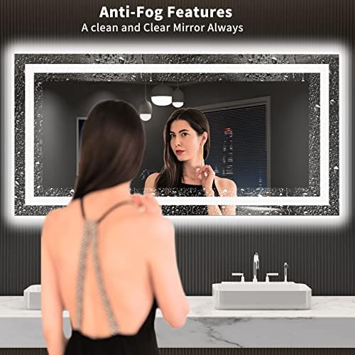 LOAAO 55"X30" LED Bathroom Mirror with Lights, UL Listed
