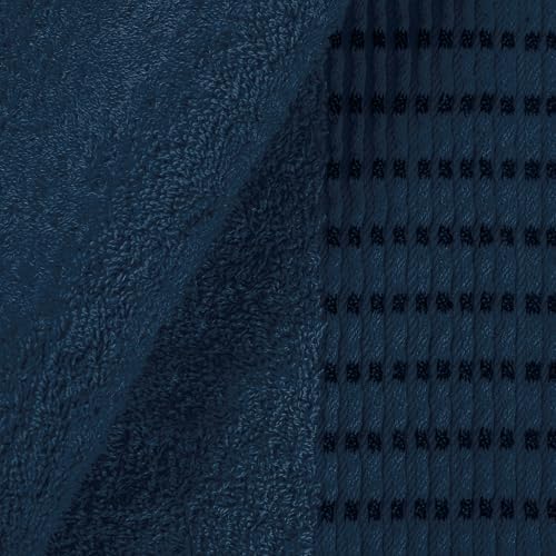 BELIZZI HOME Cotton 2 Pack Oversized Bath Towel Set 28x55 inches, Large Bath Towels, Ultra Absorbant Compact Quickdry & Lightweight Towel, Ideal for Gym Travel Camp Pool - Mineral Blue
