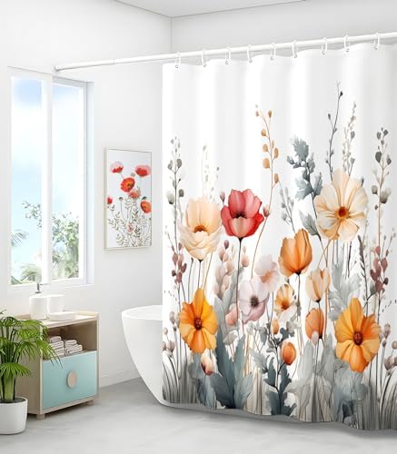 Bathroom Shower Curtain Cute Cortinas para Baño 72 x 72, Wildflower