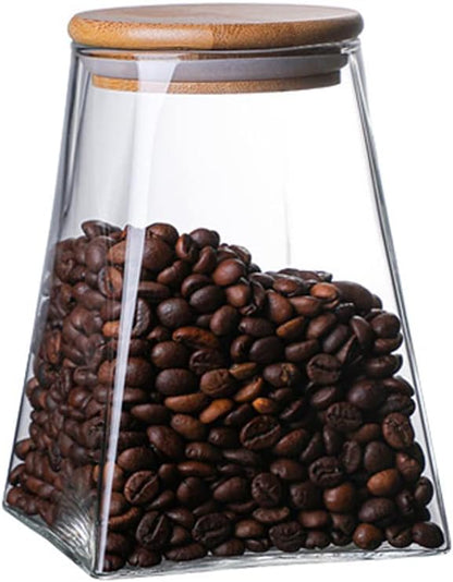 Glass Jars with Lids, Candy Jar with Lid, Coffee jar for Counter, Jar with Airtight Lids, Clear Glass Jar for Candy, Tea, Coffee Bean, Sugar, Spices, Apothecary etc (32oz/950ml)