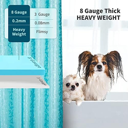 Bostofy Shower Curtain Liner,Waterproof Heavyweight 8g EVA Shower Liner with 3 Magnets and 12 Rustproof Metal Grommets, 72" W x 84" L