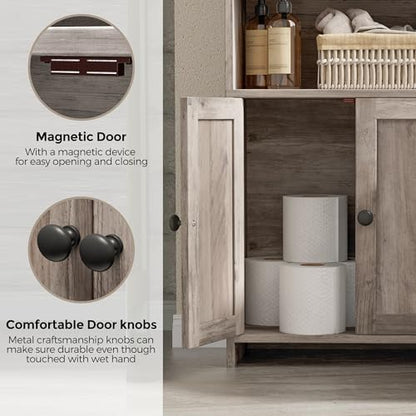 Homhedy Small Bathroom Storage Cabinet, Toilet Paper Storage Cabinet
