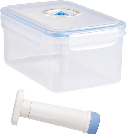 Vacuum Container Vacuum Seal Container Saver Food Sealed Container Fresh Keeping Box Food Storage Container for Dry Foods Fruits Salads, 2.2L