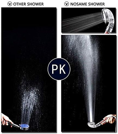 Nosame Shower Head, Filter Filtration High Pressure Water Saving 3 Mode Function Spray Handheld Showerheads for Dry Skin & Hair