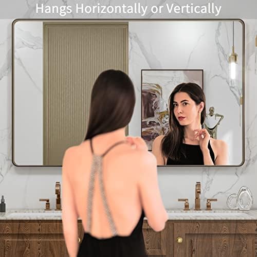 LOAAO 48"X30" Bronze Bathroom Mirror