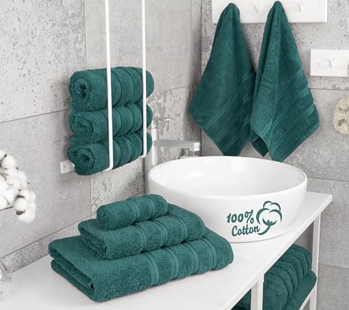 American Soft Linen 100% Cotton Luxury Turkish Towels, 6 Piece Towel Set