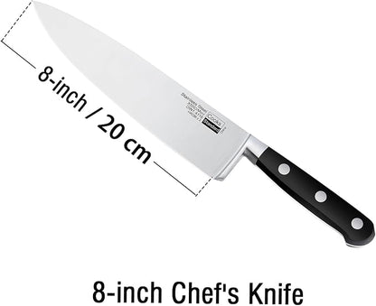 Cooks Standard Classic Cutlery 8 Inch/20cm Chef's Knife, High-Carbon Stainless Steel Serrated Blades, Ergonomic Handle, Sharp Triple Rivet