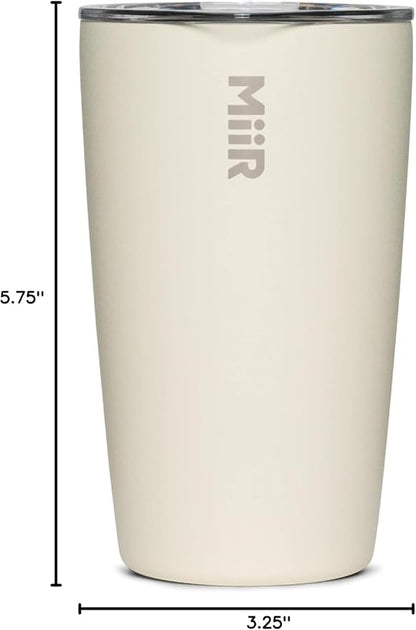 MiiR Tumbler, 12oz | Insulated Stainless Steel with Press Fit Slide Lid – Splash Proof Design, Holds Hot & Cold Beverages, Cup Holder Compatible