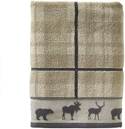 SKL Home Yellowstone Grand Teton Bath Towel, Taupe 50.00" x 27.00"