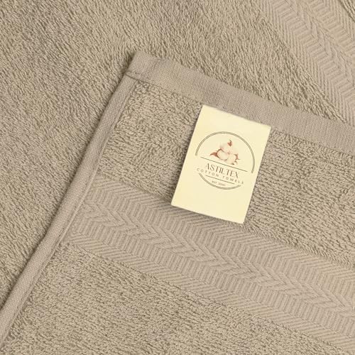 Bath Towels Bulk Set of 12 – 24" x 48" – 100% Cotton Terry, Soft, Quick-Dry & Highly Absorbent – Beige Towels for Bathroom, Spa, Gym, Hotel, Pool & Everyday Use