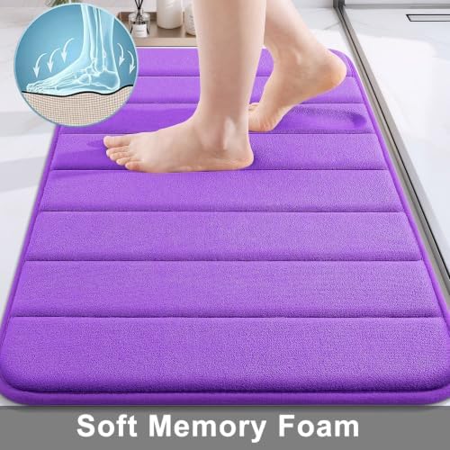 Buganda Memory Foam Bath Mat 30 x 20, Ultra Soft Absorbent Bathroom Rugs