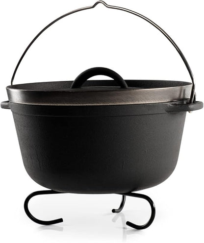 GSI Outdoors Guidecast 5qt Dutch Oven | Cast Iron Dutch Oven for Camping, Cabin and Home Kitchen