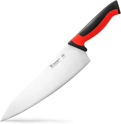 10-Inch Chef Knife, NSF Certified Razor-Sharp High Carbon Stainless Steel Blade – Ergonomic Color Coded Handle, Non-Slip Grip Kitchen Knife, DT-10 Series, Red