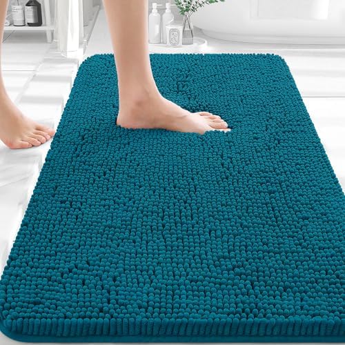 OLANLY Bathroom Rugs 32x20, Extra Soft Absorbent Chenille Bath Rugs