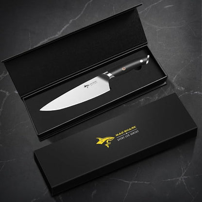 MAD SHARK 8-Inch Chef Knife - German High Carbon Stainless Steel Kitchen Knife, Professional-Grade Razor-Sharp Edge, gift for Husband Men Women(Gift Box Included)