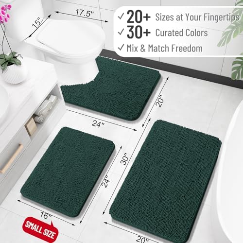 OLANLY Bathroom Runner Rugs 45x27, Extra Soft Absorbent Chenille Bath Rugs