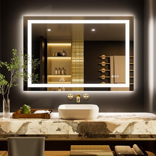 LOAAO 40"X28" LED Bathroom Mirror with Lights, UL Listed