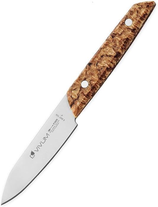 F. DICK – VIVUM Office Knife - Knife with 3.9" blade & 58 HRC - Ideal for bread, fruit & vegetables - Stainless steel - Ultra sharp - Birchwood handle – Made in Germany