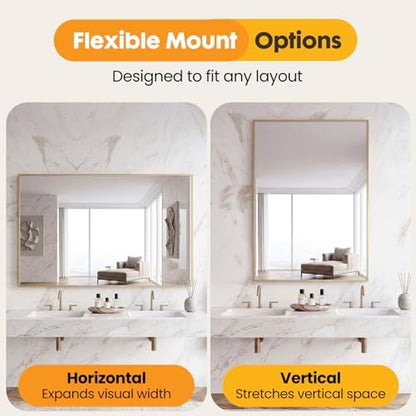 Sweetcrispy Bathroom Mirror for Over Sink, 30" x 40" Rectangle