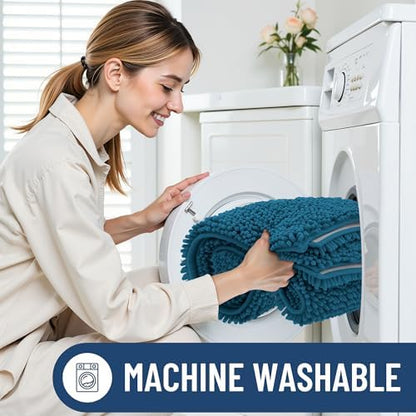 Smiry Bathroom Rugs 36X24, Luxury Chenille Extra Soft Absorbent Bath Mat